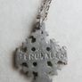 Vintage Jerusalem Cross Pendant Necklace 19" length Image 5
