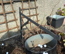 vintage fire crane and pot