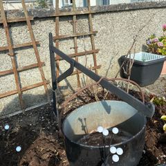 vintage fire crane and pot