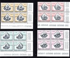 1971 Vatican City The Four Evangelists Commemorative Stamps marginal Corner Blocks of 4 Mint Never Hinged (MNH)