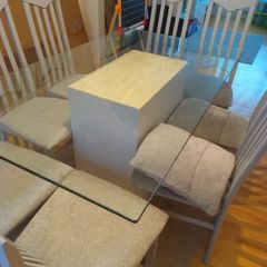 Glass Dining Table with chairs