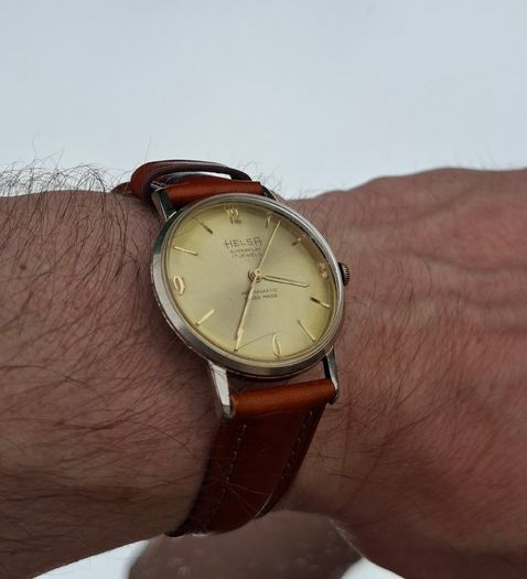 Vintage Helsa Superflat men's watch 1960s