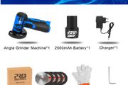 12V Brushless Angle Grinder Mini Cordless Polishing Machine 18500RPM 2000mAh Electric Cutting Grinding Power Tools