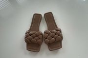 H&amp;M stone colour plait affect slides