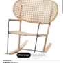 Rocking chair hand woven rattan IKEA Image 2