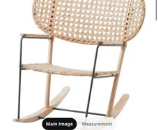 Rocking chair hand woven rattan IKEA
