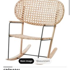 Rocking chair hand woven rattan IKEA