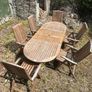 Hardwood extendable patio table Image 5