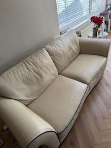 3 seater Italian leather Natuzzi sofa