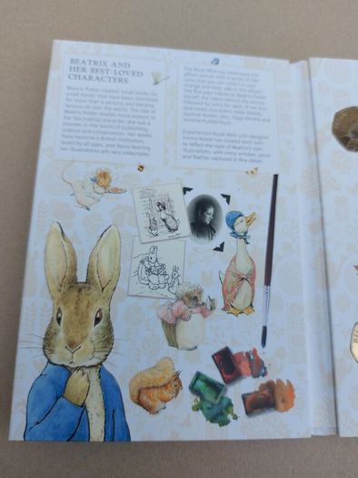 2016 Beatrix Potter 50p Coins in Royal Mint Presentation Book