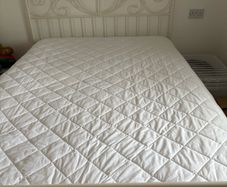 IKEA White metal double bed