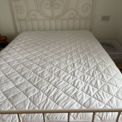 IKEA White metal double bed