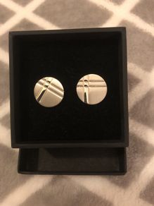 Silver coloured Cuff Links