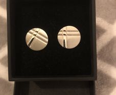 Silver coloured Cuff Links