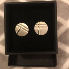 Silver coloured Cuff Links