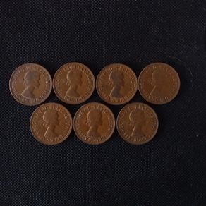 Queen Elizabeth II - Pre-Decimal English Coins - (7) 1960s
