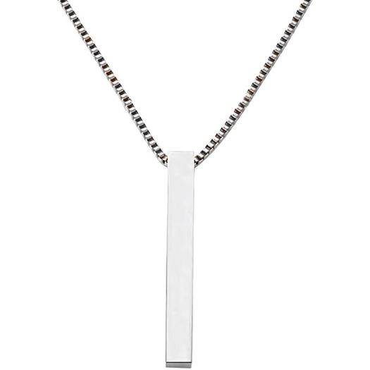 The Modern Line Bar Necklace Custom Engraving Available By R'Laith