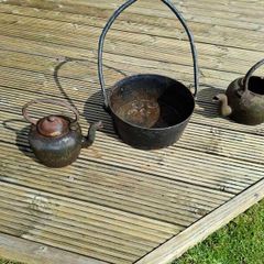 Cast Iron pot and kettles