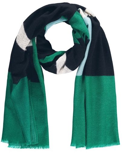 Samoon.  SALE New Scarf From Samoon In Shades Of Jade , Navy And White/ Grey. Reduced