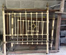 Old cast iron bed