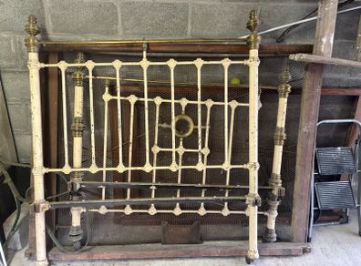Old cast iron bed