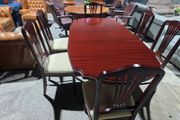 mahogany extensible tables+ 6 chairs