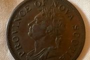 1832 Nova Scotia One Penny Token Colonial Canadian Coin