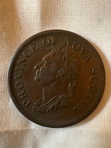1832 Nova Scotia One Penny Token Colonial Canadian Coin
