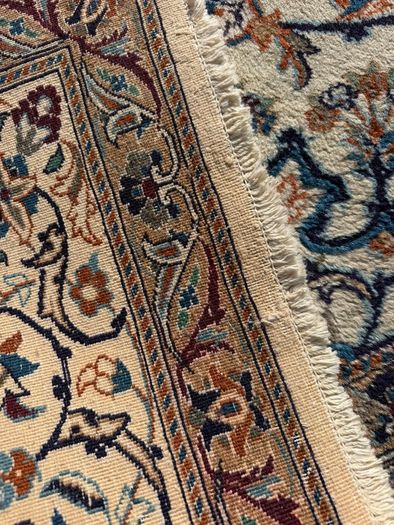 Elegant Large Persian Nain Rug | Hand-Knotted Wool | 343cm X 250cm