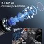 Endoscope Inspection Camera, Ennovor 1920 HD Flexible Rigid Snake Camera, 8 LED Lights No WiFi Snake Camera Waterproof IP67 Tube Sink Pipe Drain Camera for Android iOS Tablet Samsung (16.4 ft/ 5m) Image 2