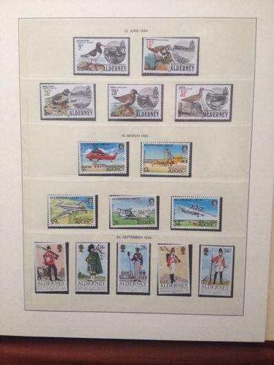 Alderney 1983-2001 Mint Never Hinged Stamp Collection in Lindner Album