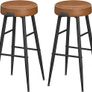 Set of 2 Bar Stools round faux leather Image 5