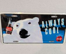 Coca cola metal sign