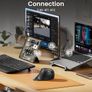 Ergonomic Mouse, Wireless Vertical Mini Mouse Rechargeable Optical Mice with Multi-Device (2 Bluetooth + USB Connection), 3 Adjustable DPI for Computer, iPad, Mac, Windows Black Image 3