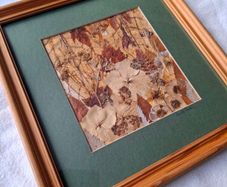 Original Irish Pressed Flower Art by Annette Preston Framed