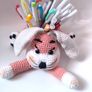 Handmade Crochet Bunny Basket Easter Gift Organizer No Contents Image 6