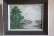 Benvon Ward - oil on board - View from Grattan Bridge