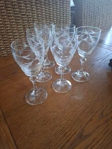 6 Crystal Glasses