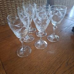 6 Crystal Glasses