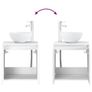 Wall-Mounted White Bathroom Vanity Unit Engineered wood Image 2