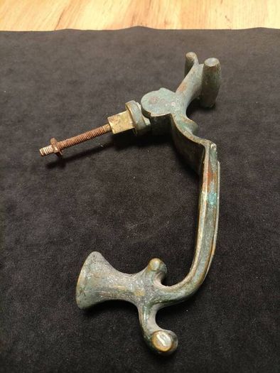 Heavy Vintage Brass Scrolling Door Knocker Great Patina