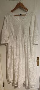 Elegant White Lace Dress Shein Curve 1XL