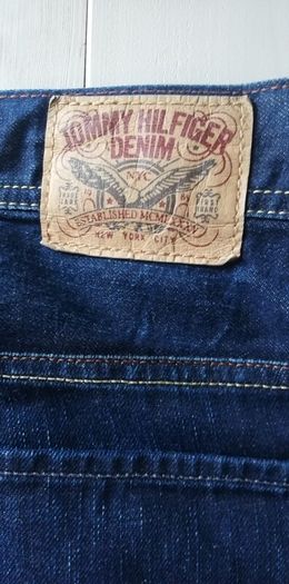 Tommy hilfiger navy denim ryder Winslow worn men's jeans W38 L30