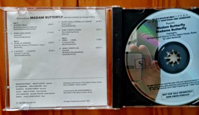 4 CD's Discovering Opera - Madam Butterfly / La Boheme / Figaro / Tosca. VG condition.
