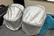 bugaboo donkey 2x silver hoods in swords