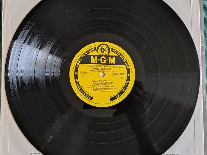 Ron Goodwin - Where Eagles Dare Original Motion Picture Score Vinyl LP (1969) UK 1st Pressing Soundtrack Score EX+