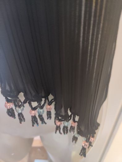 Black long detailed scarf Perfect condition Postage included