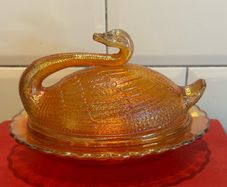 Carnival Glass swan