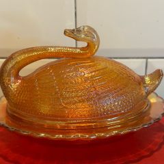 Carnival Glass swan