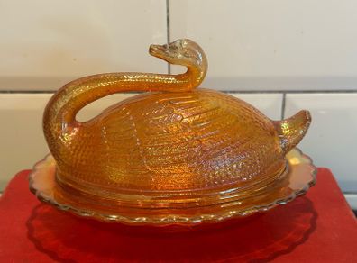 Carnival Glass swan